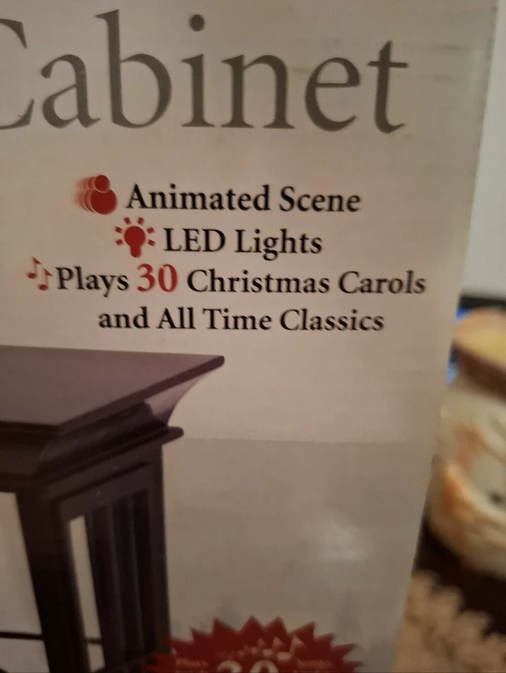 MR CHRISTMAS - MUSICAL CURIO CABINET - 30 SONGS - ANIMATED SCENE - LED LIGHTS